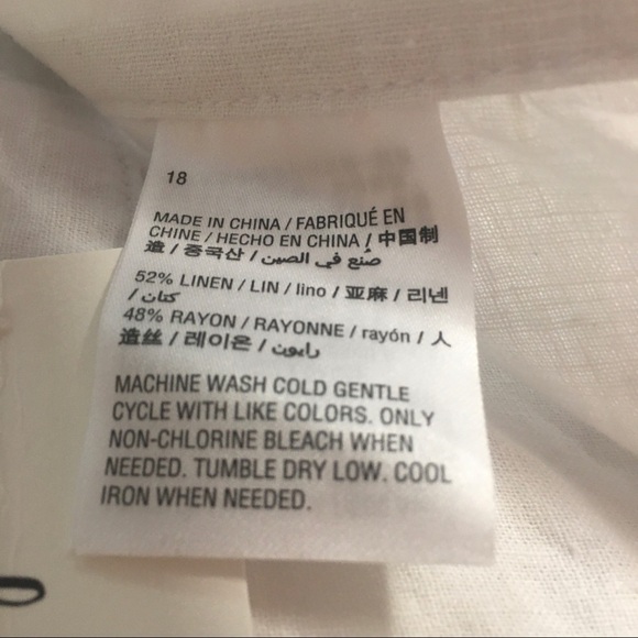 Style & Co Wide Leg Relaxed Fit Cropped Linen Summer Pants Plus Size 18 - Picture 4 of 10